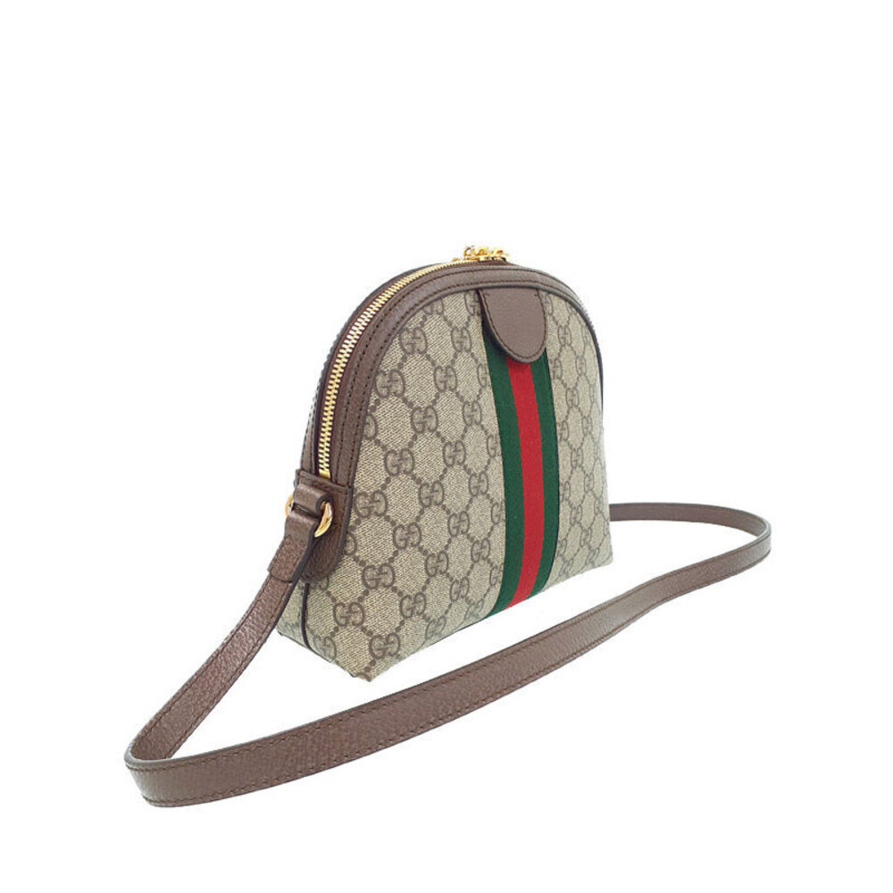 Gucci Ophidia Ebony Bag Canvas Supreme Beige Shoulder Brown GG